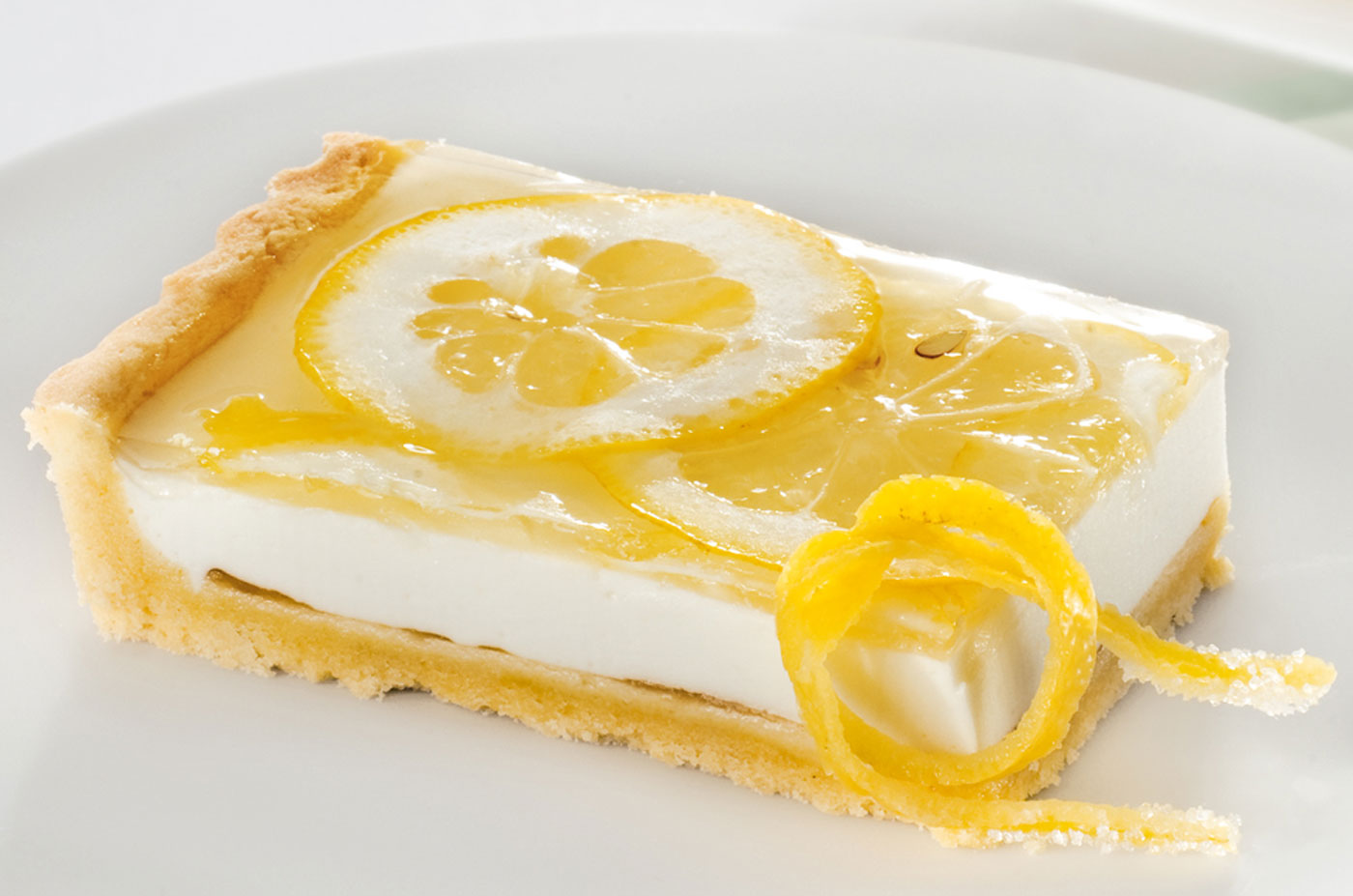 Crostata con mousse di yogurt al limone
